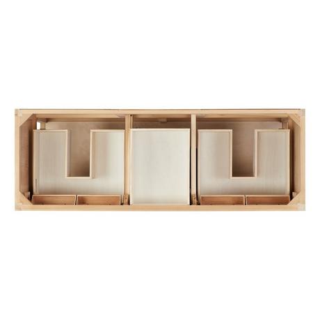 60" Robertson Console Vanity with Undermount Sinks - Unfinished