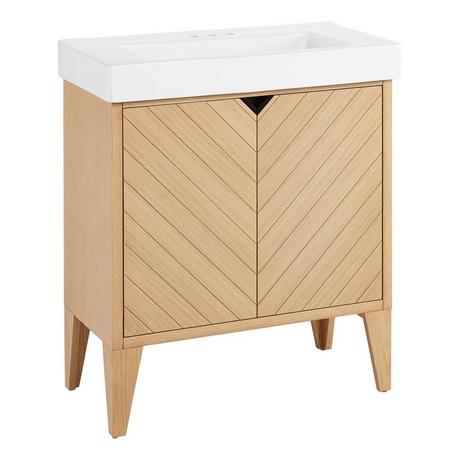 30" Fircrest Vanity with Integral Sink - Sandy Oak