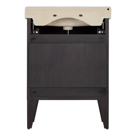 24" Fircrest Vanity with Integral Sink - Charcoal