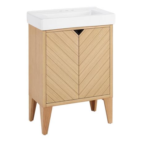 24" Fircrest Vanity with Integral Sink - Sandy Oak