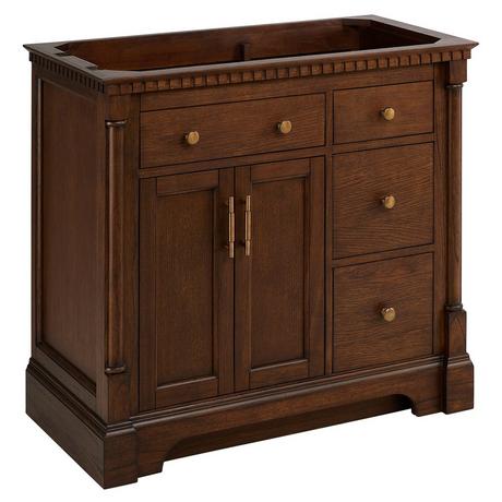 36" Claudia Vanity - Antique Coffee - Vanity Cabinet Only