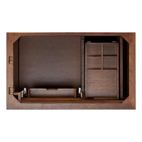 36" Claudia Vanity - Antique Coffee - Vanity Cabinet Only