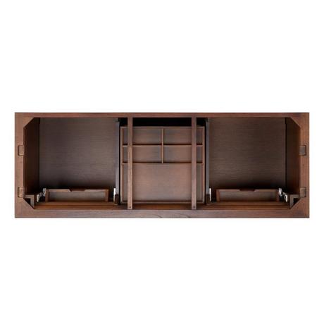 60" Claudia Double Vanity - Antique Coffee - Vanity Cabinet Only