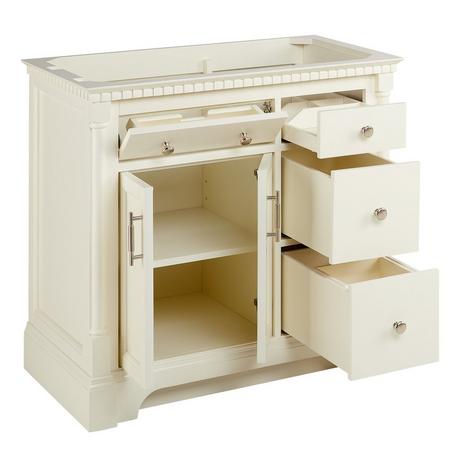 36" Claudia Vanity - White - Vanity Cabinet Only