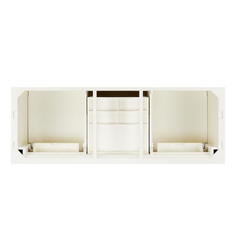 60" Claudia Double Vanity - White - Vanity Cabinet Only