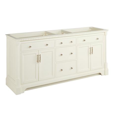 72" Claudia Double Vanity - White - Vanity Cabinet Only