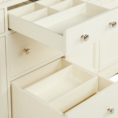 72" Claudia Double Vanity - White - Vanity Cabinet Only