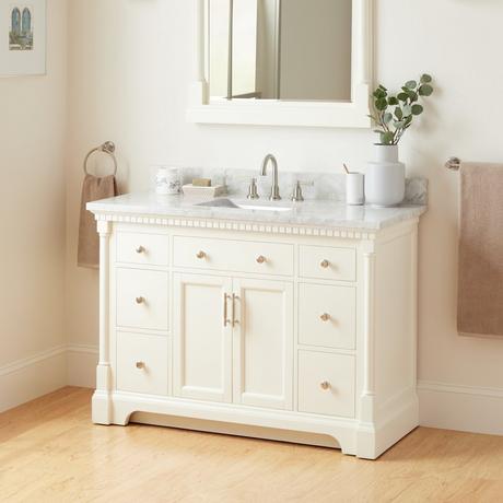 48" Claudia Vanity With Rectangular Undermount Sink - White