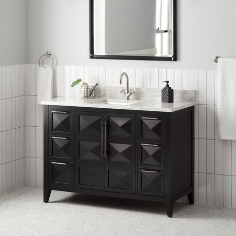 48" Holmesdale Vanity with Rectangular Undermount Sink - Black