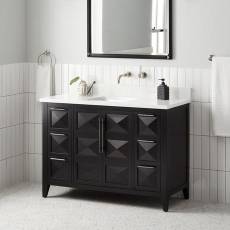 48" Holmesdale Vanity with Rectangular Undermount Sink - Black