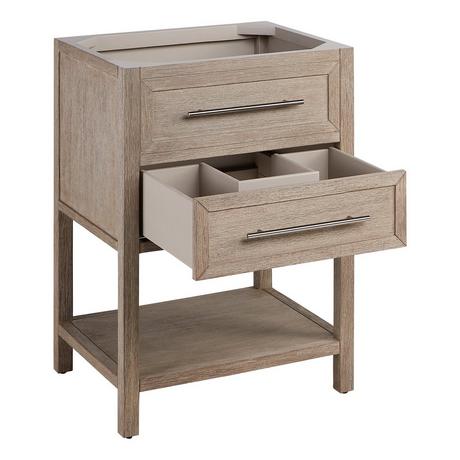 24" Robertson Console Vanity with Rectangular Undermount Sink - Brushed White