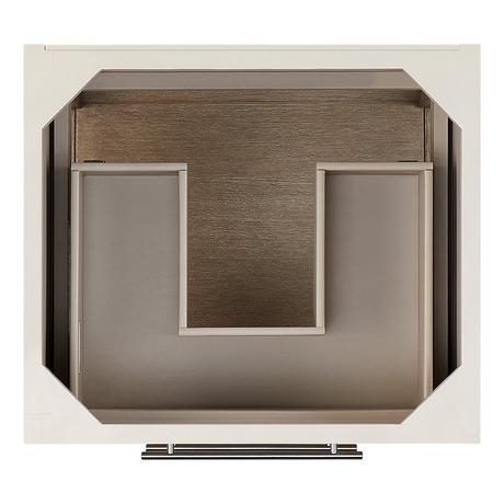 24" Robertson Console Vanity with Rectangular Undermount Sink - Brushed White