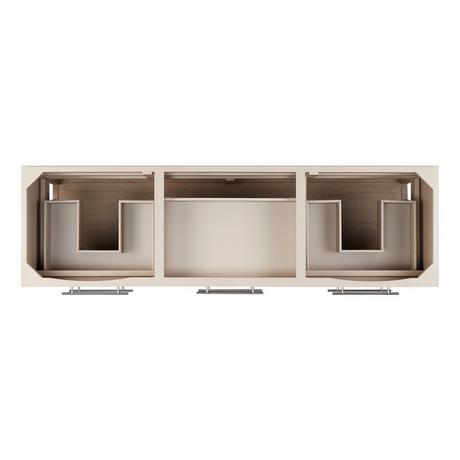 72" Robertson Console Vanity with Rectangular Undermount Sinks - Brushed White