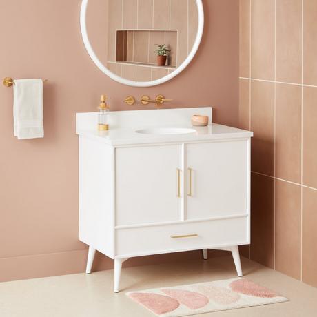 36" Novak Vanity with Undermount Sink - Bright White