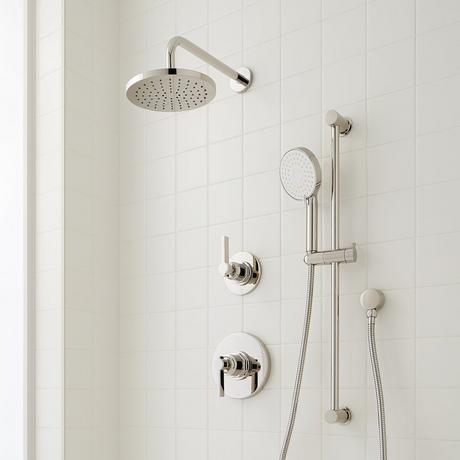 Greyfield Pressure Balance Shower System with Slide Bar and Hand Shower