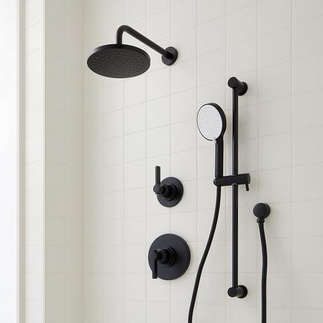 Greyfield Pressure Balance Shower System with Slide Bar and Hand Shower