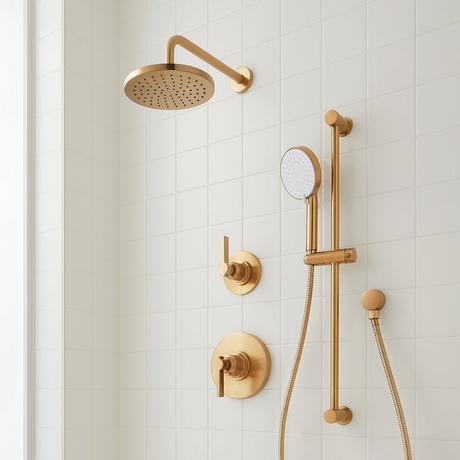 Greyfield Pressure Balance Shower System with Slide Bar and Hand Shower