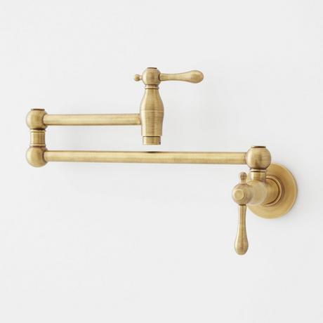 Traditional Retractable Wall-Mount Pot Filler Faucet