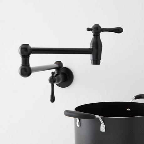 Traditional Retractable Wall-Mount Pot Filler Faucet