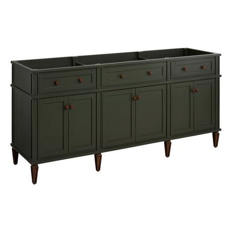 72" Elmdale Vanity - Dark Olive Green - Vanity Cabinet Only