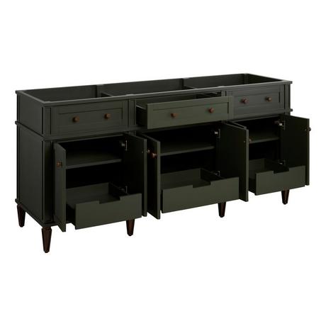 72" Elmdale Vanity - Dark Olive Green - Vanity Cabinet Only