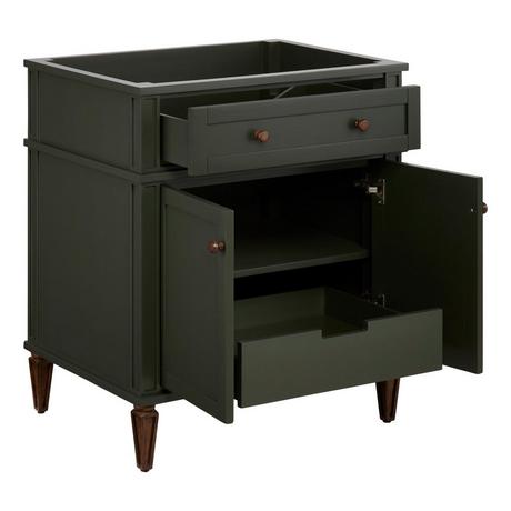 30" Elmdale Vanity with Rectangular Undermount Sink - Dark Olive Green