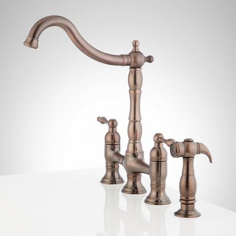 Delacour Bridge Kitchen Faucet with Side Spray