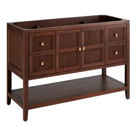 48" Nikolai Vanity with Outlet - Undermount Sink - Winterland Walnut