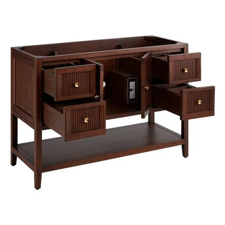 48" Nikolai Vanity with Outlet - Undermount Sink - Winterland Walnut