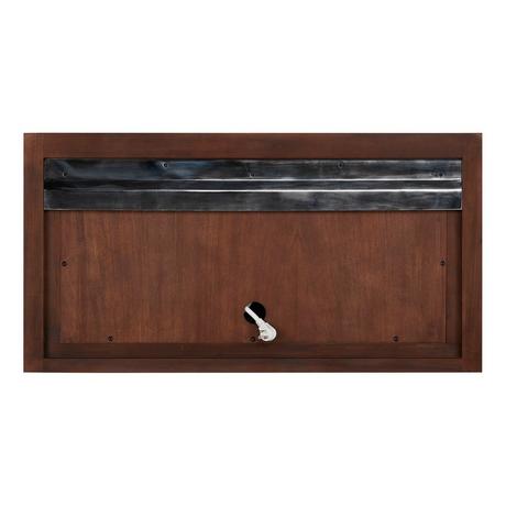36" Nikolai Narrow Wall-Mount Vanity with Outlet - Rect Undermount Sink - Winterland Walnut