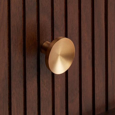 36" Nikolai Narrow Wall-Mount Vanity with Outlet - Rect Undermount Sink - Winterland Walnut