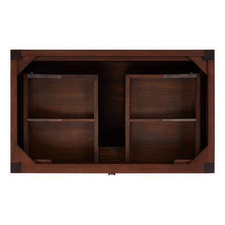 30" Nikolai Narrow Wall-Mount Vanity - Rect Undermount Sink - Winterland Walnut