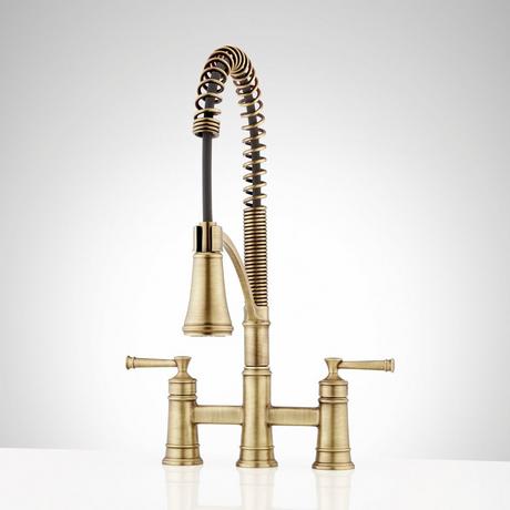 Beasley Bridge Kitchen Faucet with Pull-Down Spring Spout