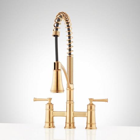 Beasley Bridge Kitchen Faucet with Pull-Down Spring Spout