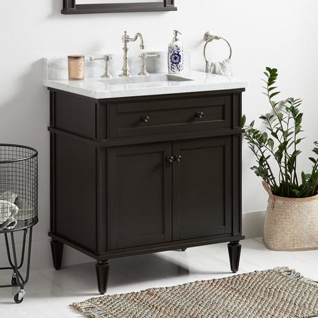 30" Elmdale Vanity for Rectangular Undermount Sink - Charcoal Black