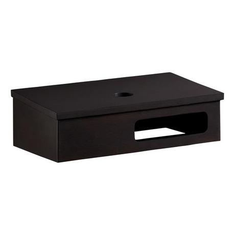 18" Nadiya Bamboo Wall-Mount Vessel Sink Vanity - Mocha Brown